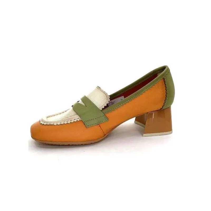 Masculin|Mocassins<Hispanitas Mocassins Chv 243277 Cuir Beige Vert Orange