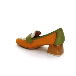 Masculin|Mocassins<Hispanitas Mocassins Chv 243277 Cuir Beige Vert Orange