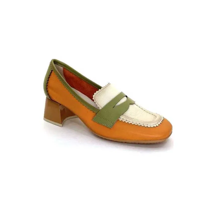 Masculin|Mocassins<Hispanitas Mocassins Chv 243277 Cuir Beige Vert Orange