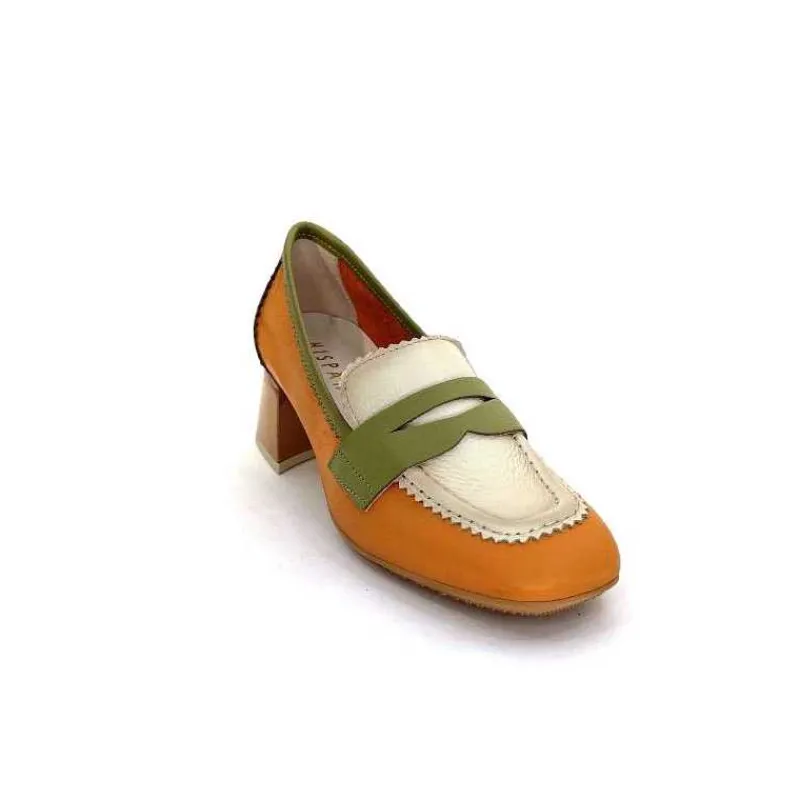 Masculin|Mocassins<Hispanitas Mocassins Chv 243277 Cuir Beige Vert Orange