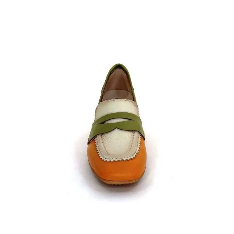 Masculin|Mocassins<Hispanitas Mocassins Chv 243277 Cuir Beige Vert Orange