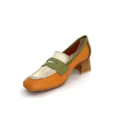 Masculin|Mocassins<Hispanitas Mocassins Chv 243277 Cuir Beige Vert Orange