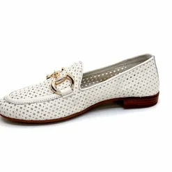 Vacances|Masculin<382-ivoire Mocassins Ivoire 2014 Cuir Blanc