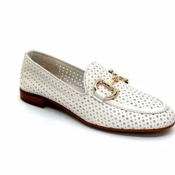 Vacances|Masculin<382-ivoire Mocassins Ivoire 2014 Cuir Blanc