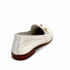 Vacances|Masculin<382-ivoire Mocassins Ivoire 2014 Cuir Blanc