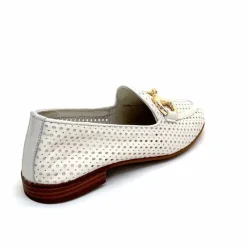 Vacances|Masculin<382-ivoire Mocassins Ivoire 2014 Cuir Blanc