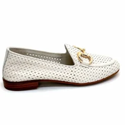 Vacances|Masculin<382-ivoire Mocassins Ivoire 2014 Cuir Blanc