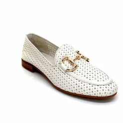Vacances|Masculin<382-ivoire Mocassins Ivoire 2014 Cuir Blanc