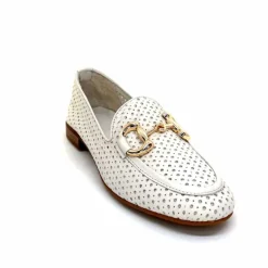 Vacances|Masculin<382-ivoire Mocassins Ivoire 2014 Cuir Blanc