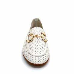 Vacances|Masculin<382-ivoire Mocassins Ivoire 2014 Cuir Blanc