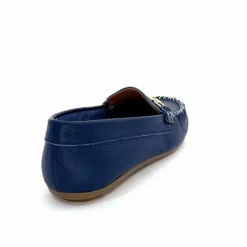 Basic|Mocassins<Ivoire0209b Mocassins Ivoire 12052 Cuir Bleu