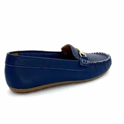 Basic|Mocassins<Ivoire0209b Mocassins Ivoire 12052 Cuir Bleu