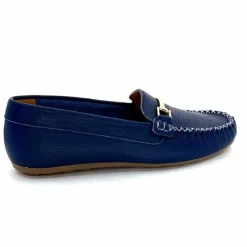 Basic|Mocassins<Ivoire0209b Mocassins Ivoire 12052 Cuir Bleu
