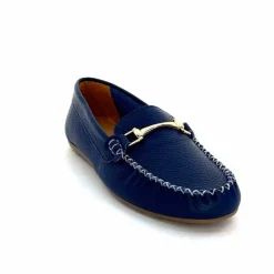 Basic|Mocassins<Ivoire0209b Mocassins Ivoire 12052 Cuir Bleu