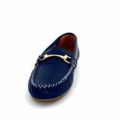 Basic|Mocassins<Ivoire0209b Mocassins Ivoire 12052 Cuir Bleu