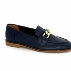 Basic|Mocassins<Ivoire0209b Mocassins Ivoire 12779 Cuir Bleu Marine
