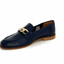 Basic|Mocassins<Ivoire0209b Mocassins Ivoire 12779 Cuir Bleu Marine