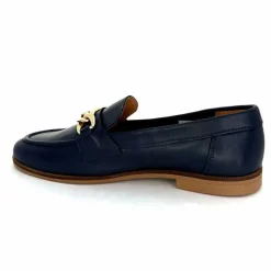 Basic|Mocassins<Ivoire0209b Mocassins Ivoire 12779 Cuir Bleu Marine