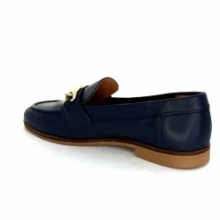 Basic|Mocassins<Ivoire0209b Mocassins Ivoire 12779 Cuir Bleu Marine