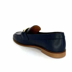 Basic|Mocassins<Ivoire0209b Mocassins Ivoire 12779 Cuir Bleu Marine