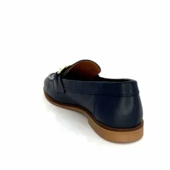 Basic|Mocassins<Ivoire0209b Mocassins Ivoire 12779 Cuir Bleu Marine