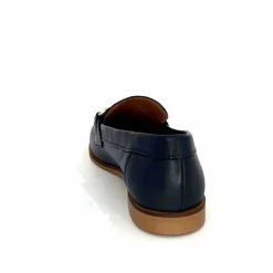 Basic|Mocassins<Ivoire0209b Mocassins Ivoire 12779 Cuir Bleu Marine