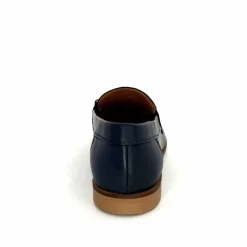 Basic|Mocassins<Ivoire0209b Mocassins Ivoire 12779 Cuir Bleu Marine