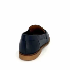 Basic|Mocassins<Ivoire0209b Mocassins Ivoire 12779 Cuir Bleu Marine