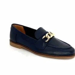Basic|Mocassins<Ivoire0209b Mocassins Ivoire 12779 Cuir Bleu Marine
