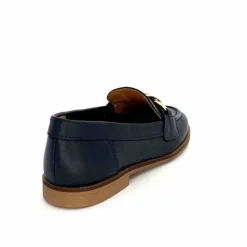 Basic|Mocassins<Ivoire0209b Mocassins Ivoire 12779 Cuir Bleu Marine
