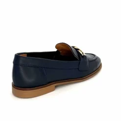 Basic|Mocassins<Ivoire0209b Mocassins Ivoire 12779 Cuir Bleu Marine