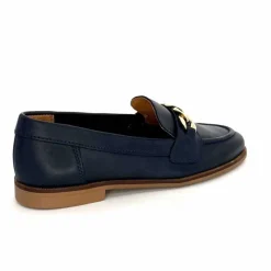 Basic|Mocassins<Ivoire0209b Mocassins Ivoire 12779 Cuir Bleu Marine