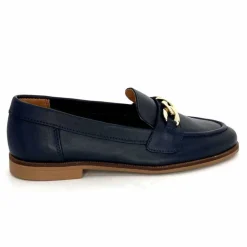 Basic|Mocassins<Ivoire0209b Mocassins Ivoire 12779 Cuir Bleu Marine