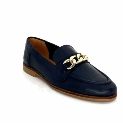 Basic|Mocassins<Ivoire0209b Mocassins Ivoire 12779 Cuir Bleu Marine