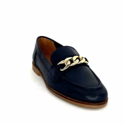 Basic|Mocassins<Ivoire0209b Mocassins Ivoire 12779 Cuir Bleu Marine
