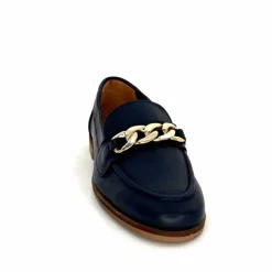 Basic|Mocassins<Ivoire0209b Mocassins Ivoire 12779 Cuir Bleu Marine