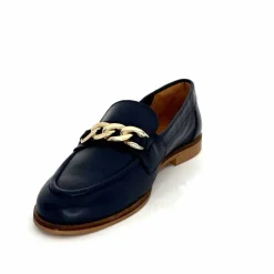 Basic|Mocassins<Ivoire0209b Mocassins Ivoire 12779 Cuir Bleu Marine