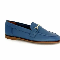 Féminin|Mocassins<Ivoire0209b Mocassins Ivoire 12646 Cuir Jeans Bleu
