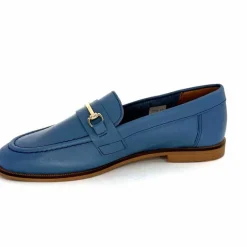 Féminin|Mocassins<Ivoire0209b Mocassins Ivoire 12646 Cuir Jeans Bleu