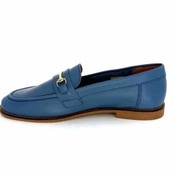 Féminin|Mocassins<Ivoire0209b Mocassins Ivoire 12646 Cuir Jeans Bleu