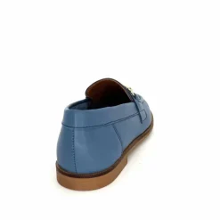 Féminin|Mocassins<Ivoire0209b Mocassins Ivoire 12646 Cuir Jeans Bleu