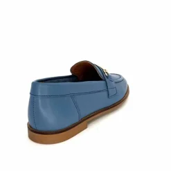 Féminin|Mocassins<Ivoire0209b Mocassins Ivoire 12646 Cuir Jeans Bleu