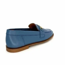 Féminin|Mocassins<Ivoire0209b Mocassins Ivoire 12646 Cuir Jeans Bleu