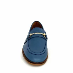 Féminin|Mocassins<Ivoire0209b Mocassins Ivoire 12646 Cuir Jeans Bleu