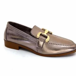 Masculin|Mocassins<382-ivoire Mocassins Ivoire 30303 Cuir Métal Bronze