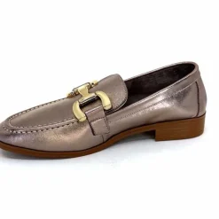 Masculin|Mocassins<382-ivoire Mocassins Ivoire 30303 Cuir Métal Bronze