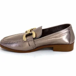 Masculin|Mocassins<382-ivoire Mocassins Ivoire 30303 Cuir Métal Bronze