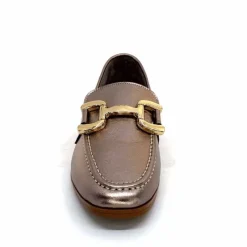 Masculin|Mocassins<382-ivoire Mocassins Ivoire 30303 Cuir Métal Bronze