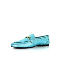 Masculin|Bijoux<Ivoire0209b Mocassins Ivoire 12588 Cuir Métal Azul Bleu