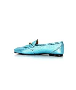 Masculin|Bijoux<Ivoire0209b Mocassins Ivoire 12588 Cuir Métal Azul Bleu